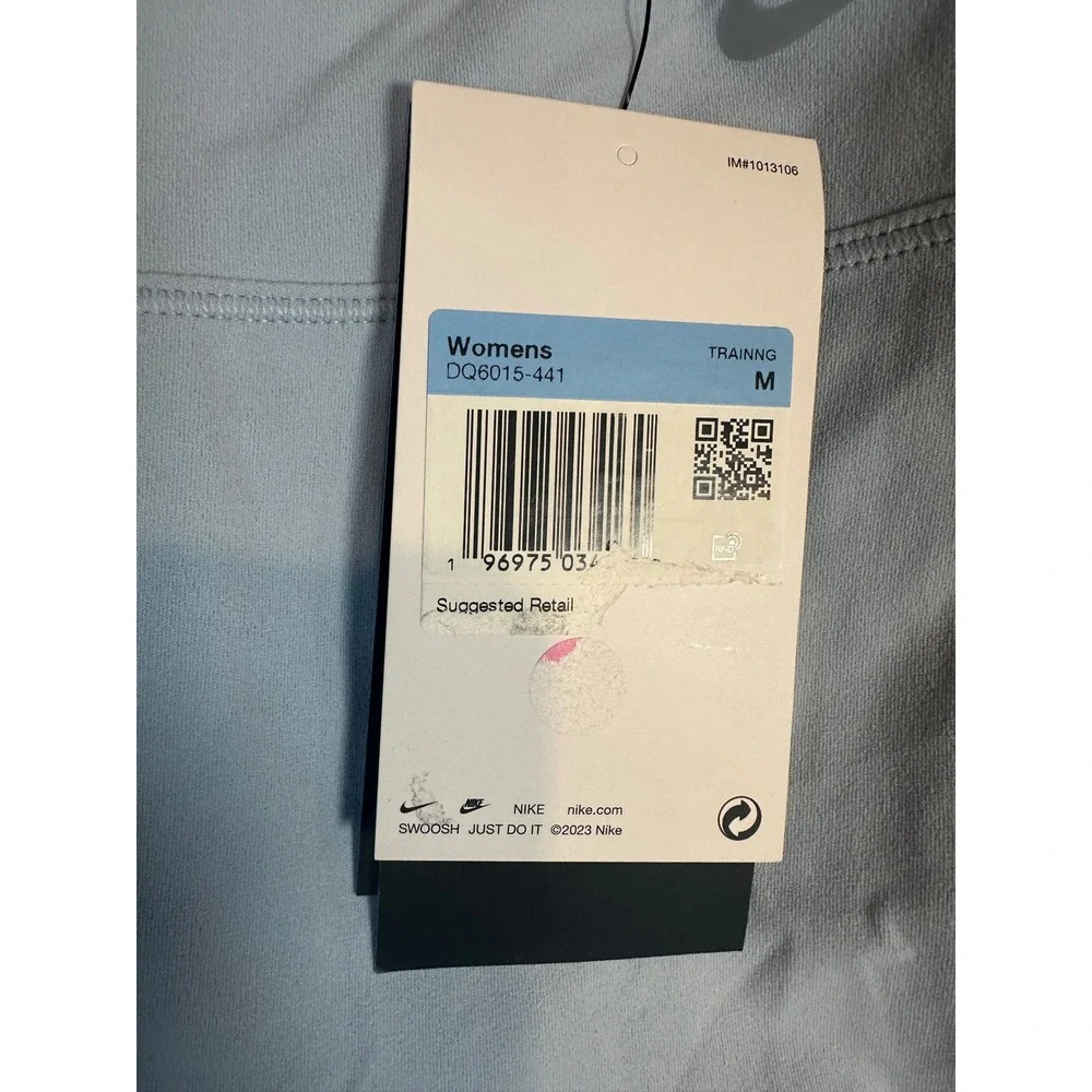 Nike Zenvy Dri-FIT Womens High Waisted Training Leggings Blue DQ6015-441 M